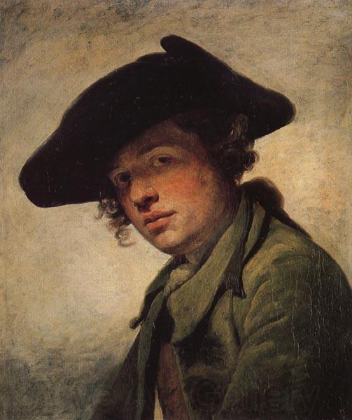 Jean-Baptiste Greuze A Young Man in a Hat Norge oil painting art